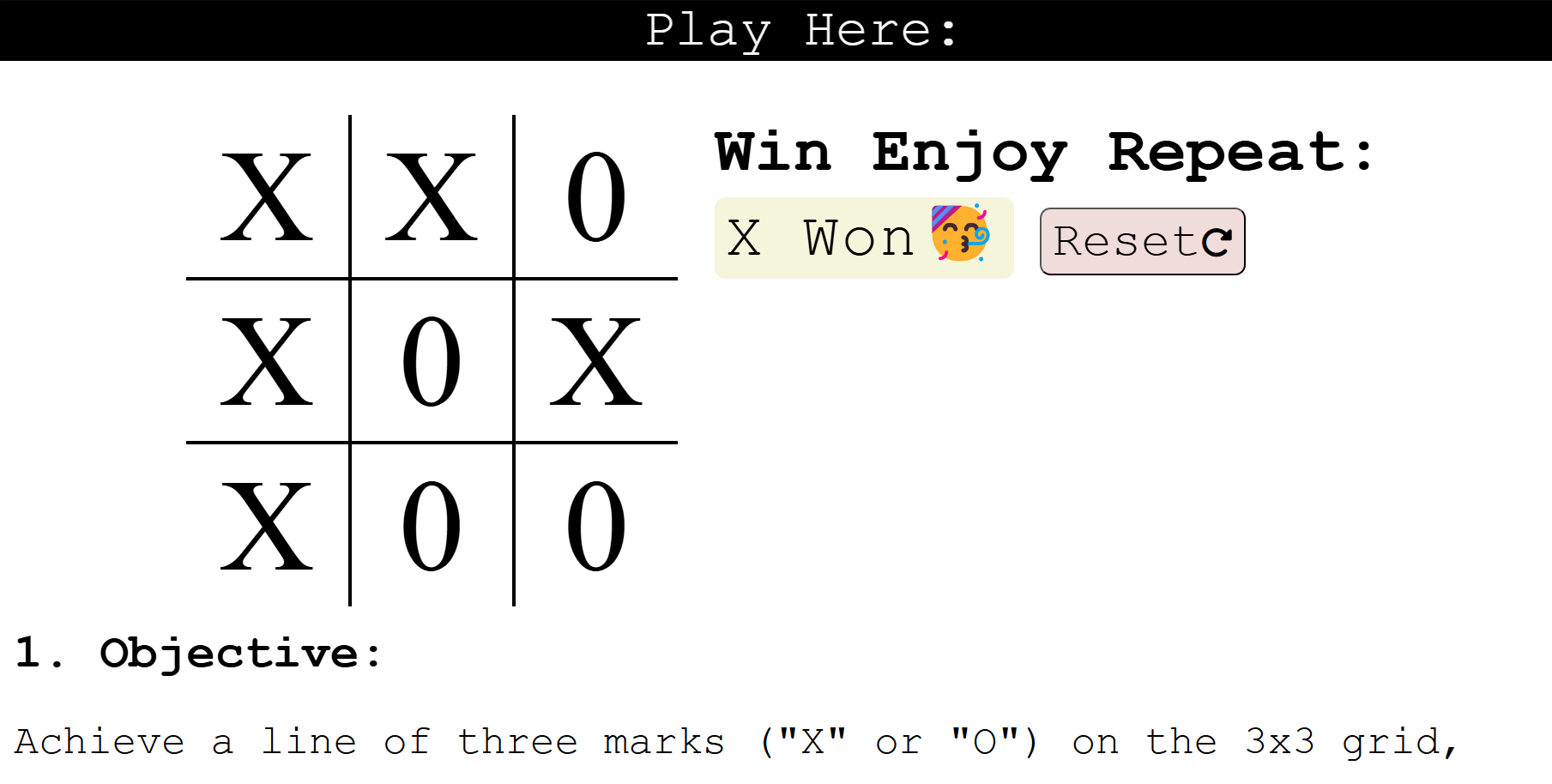 Tic-Tac-Toe Game
